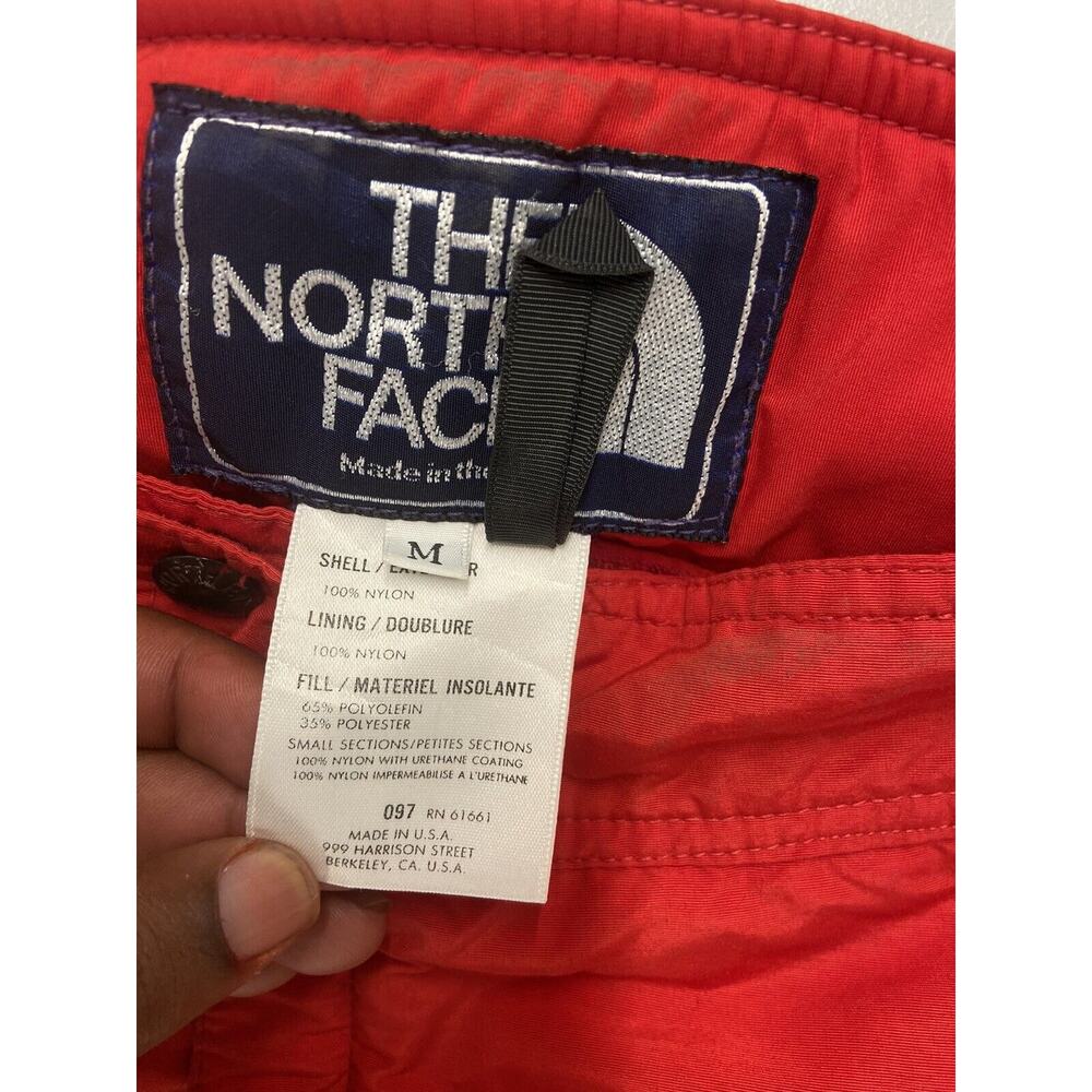 RARE THE NORTH FACE USA RED SKI SNOW PANTS MEN’S SIZE MEDIUM VINTAGE - Picture 9 of 10